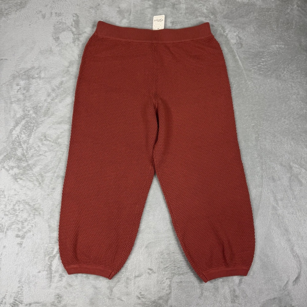 Free People Beach Knit Jogger Pants Women's L Canyon Sunset Cotton Pants Only